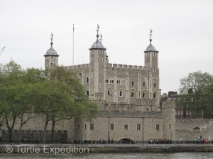 The castle/fortress Tower of London dates back to the year 1066 during the reign of William the Conqueror. Among other treasures, it houses the Crown Jewels.