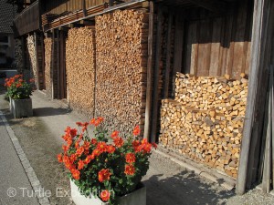 Stacking firewood in Switzerland is an art.
