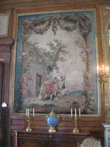 A famous Aubusson tapestry depicting a fable by Jean de La Fontaine