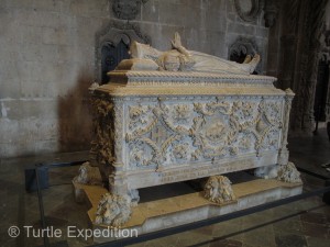 Inside the cathedral we saw the tomb of Vasco da Gama, the Portuguese navigator who established the sea link between Portugal and India in 1497-98, establishing a trade route to India that gave Portuguese supremacy the Indian Ocean for over century? http://en.wikipedia.org/wiki/Vasco_da_Gama