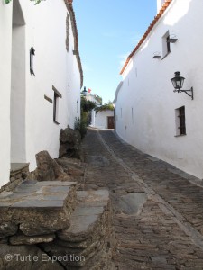 Narrow cobblestone streets invited exploring in search of little gift shops or a café for an Espresso.