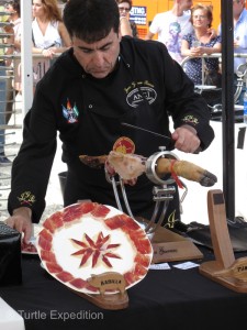 Properly slicing paper-thin bites of a $300 Pata Negra Jamón Ibérico de Bellota is a profession and an art, as we saw at this ham-carving competition.