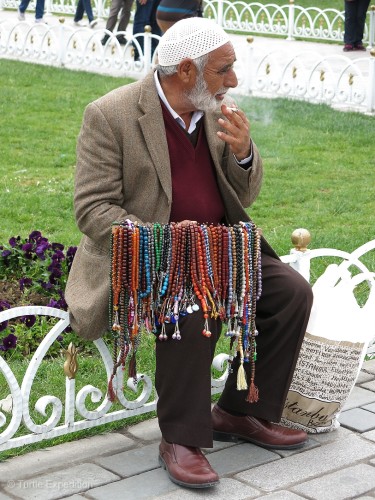 One of many vendors in the Sultanahmet Park.