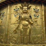 A detail from the top of the golden pagoda.