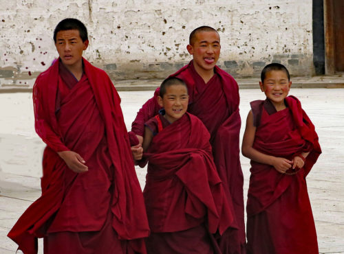 Children enter the monastery at a very young age. 