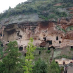116 caves had been carved into the sandstone cliffs that rise above the Jing River Valley.