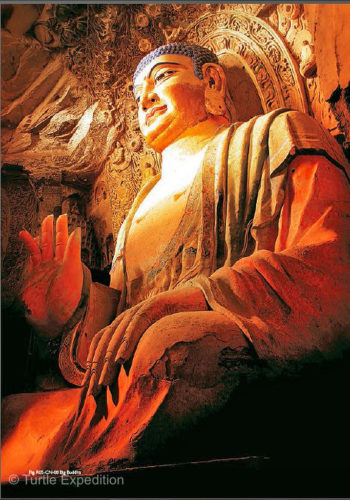 The big clay sculptured Buddhist figure is the largest in the region.