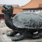 This mean looking turtle was one of many used guards against fire and evil spirits.
