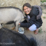Masha’s ability to transition from herding and milking goats to a city life and a very demanding education program was remarkable. Yes, she still knows how to milk goats!