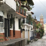 A typical street in downtown Puerto Vallarta.