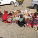 It looked like these children were busy picking out bags of candy and junk food which they never had in their villages.