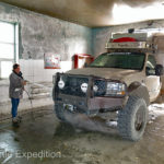 The Turtle V would not fit in this carwash with its rear top storage box, so we washed the front and then turned around to do the rear. A clean truck always runs better. Repair parts from Hellwig were on the way to Ulaanbaatar.