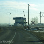 We crossed the Trans-Siberian railway tracks many times. The road signs used in Russia now are the same as in Europe.