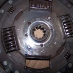 With less than 60,000 on The Turtle V, the factory clutch destroyed itself. We replaced it with a South Bend including pressure plate and throw-out bearing.